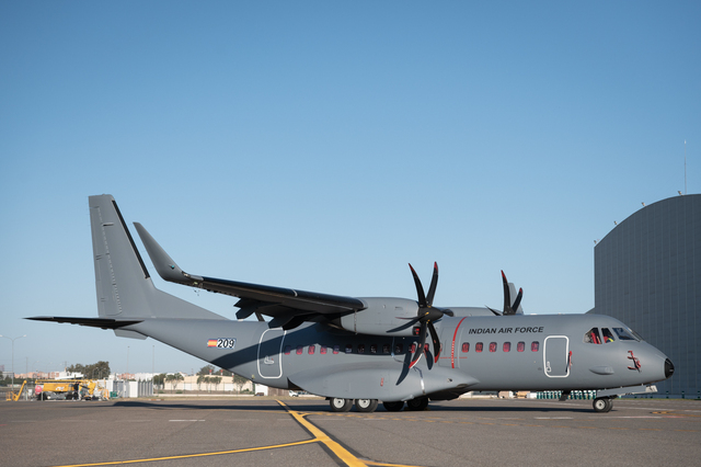 India IAF C295MW first painted credit AirbusDefence 640