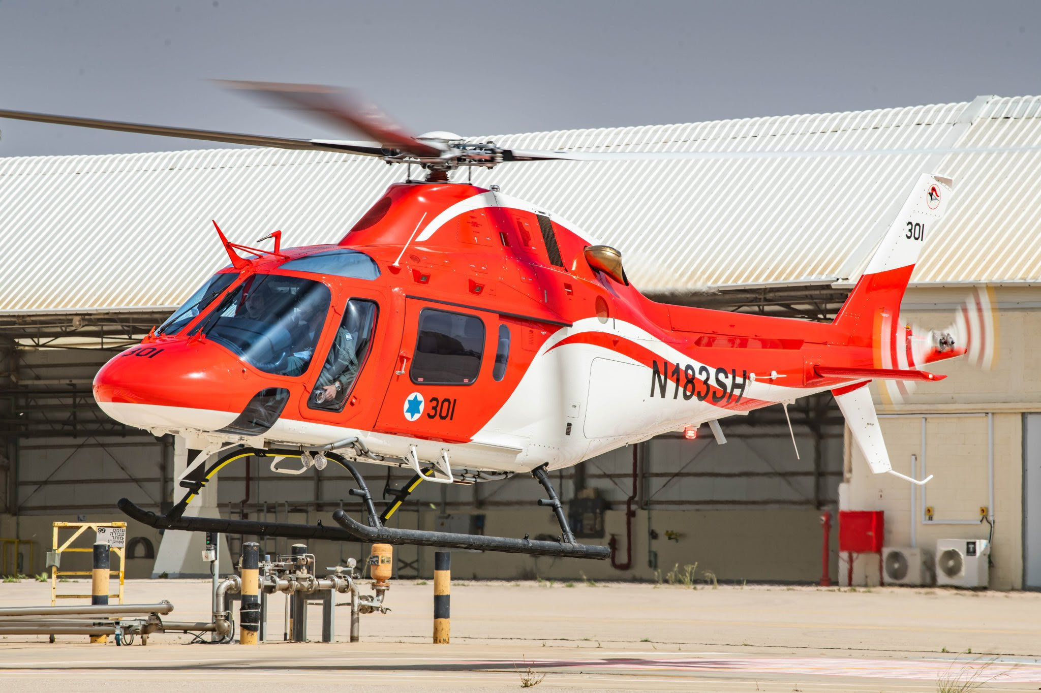 First flight Israeli Air Force AW119M